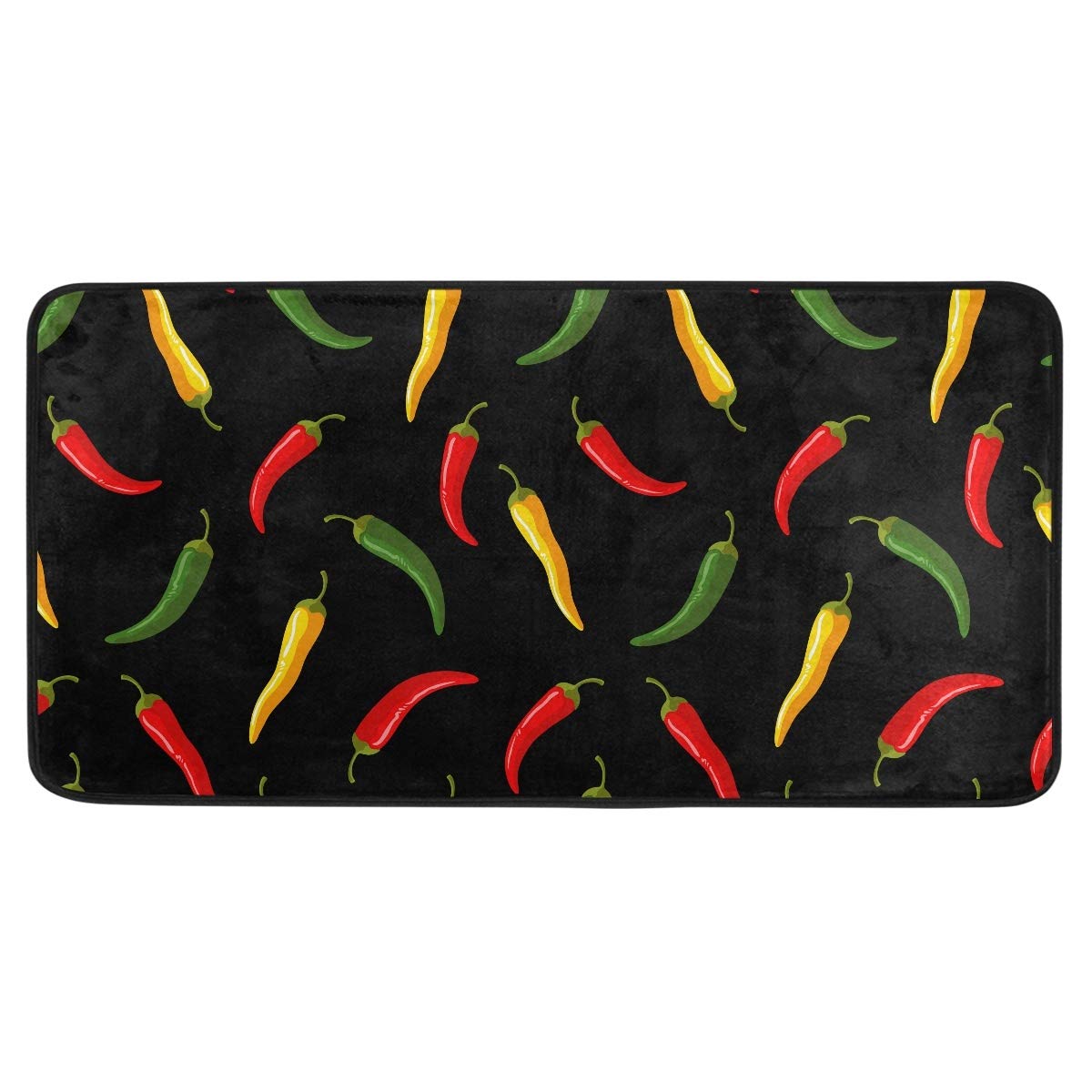 susiyo Anti fatigue Kitchen Mat Red Green Yellow Chili Pepper Kitchen Floor Mat Non Slip Kitchen Rugs Cushioned Comfort Standing Mat Area Rugs Indoor Outdoor Entry Rug Floor Carpet?for Home 39x20 in