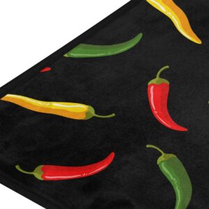 susiyo Anti fatigue Kitchen Mat Red Green Yellow Chili Pepper Kitchen Floor Mat Non Slip Kitchen Rugs Cushioned Comfort Standing Mat Area Rugs Indoor Outdoor Entry Rug Floor Carpet?for Home 39x20 in