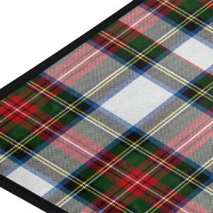 Tartan Plaid Kitchen Rugs Comfort Soft Standing Mats Water Absorb Microfiber Non Slip Kitchen Rug Bathroom Mat Checkered Doormat Carpet 39" X 20"