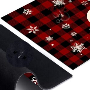 HOLVDENG Christmas Santa Claus Kitchen Mat Set of 2 Non Slip Thick Kitchen Rugs and Mats for Floor Comfort Standing Mats for Kitchen, Sink, Office, Laundry, 17"x47"+17"x28"