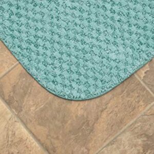 Garland Rug Cabernet Nylon Washable Bath Rug, 3-Piece Rug Set, Sea Foam