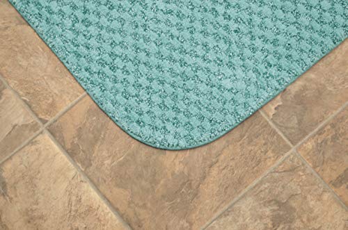 Garland Rug Cabernet Nylon Washable Bath Rug, 3-Piece Rug Set, Sea Foam