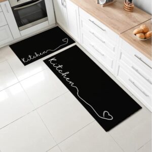 zeekisfia custom kitchen rug personalized name floor mat, non-slip backing mat, comfort anti fatigue kitchen mat, decor for home room hallway laundry sink runner rug
