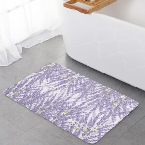 LooPoP Kitchen Comfort Mat Set of 2 Lavender Flower Pattern Waterproof Anti-Fatigue Standing Mats Wipeable Rugs for Kitchen Purple 15.7x23.6inch+15.7x47.2inch