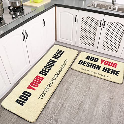 Custom Kitchen Rugs Personalized Customized Kitchen Mat Set of 2 Anti Fatigue Mat Hallway Runner Rug Non Skid Washable