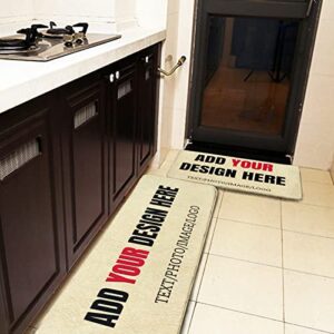 Custom Kitchen Rugs Personalized Customized Kitchen Mat Set of 2 Anti Fatigue Mat Hallway Runner Rug Non Skid Washable