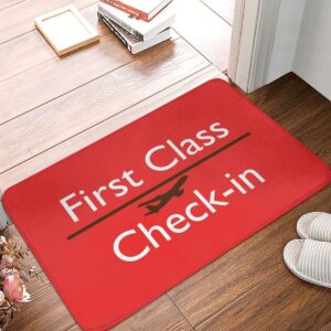 3d printed door mat first class check-in polyester anti-slip rug kitchen bedroom welcome mat home decoration housewarming gift 40x60
