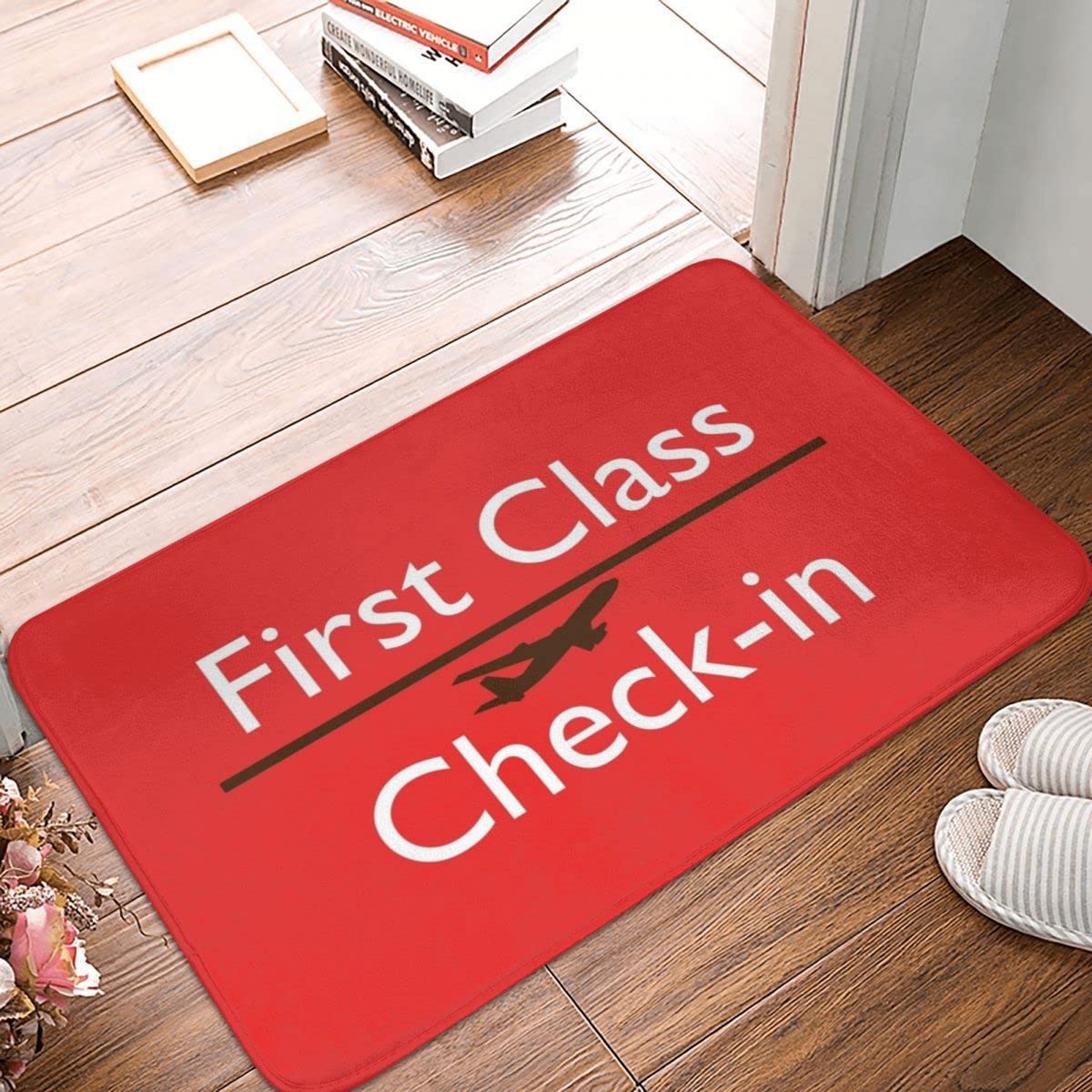 3D Printed Door mat First Class Check-in Polyester Anti-Slip Rug Kitchen Bedroom Welcome mat Home Decoration Housewarming Gift 40x60