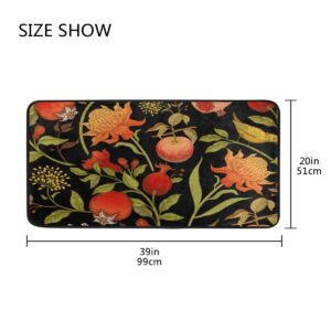 susiyo Kitchen Mat Exotic Flowers Birds Fruits Kitchen Rug Mat Anti-Fatigue Comfort Floor Mat Non Slip Oil Stain Resistant Easy to Clean Kitchen Rug Bath Rug Carpet for Indoor Outdoor Doormat