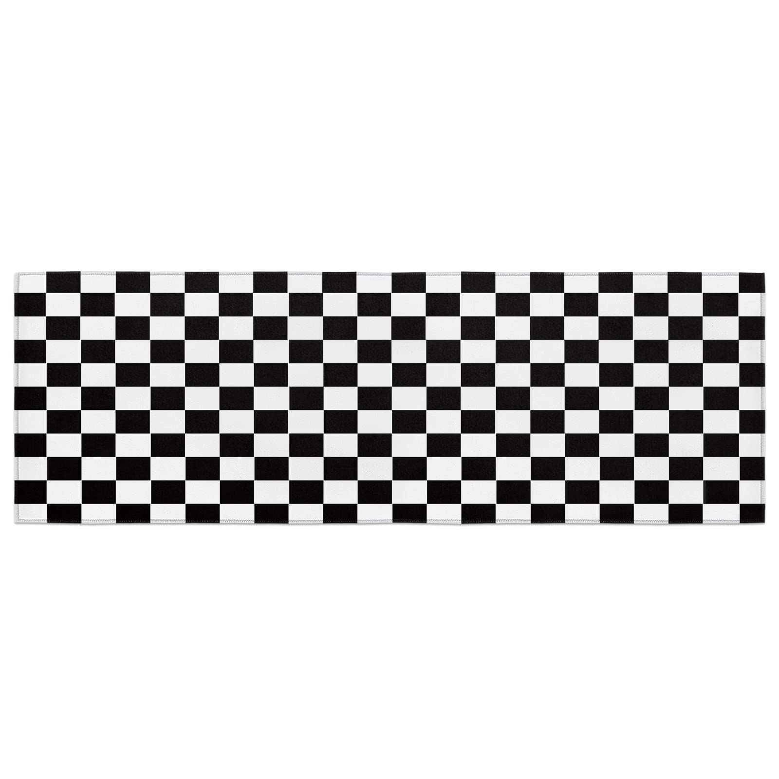 Kitchen Rugs Area Runner for Hallways Classic Black and White Checkered Non-Slip Accent Carpet Indoor Floor Long Doormat Buffalo Lattice Gingham Plaid Kitchen Mats Laundry Room Rug Entryway Runners