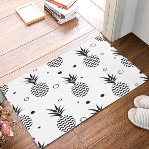 door mat for bedroom decor, simple pineapple floor mats, holiday rugs for living room, absorbent non-slip bathroom rugs home decor kitchen mat area rug 18x30 inch