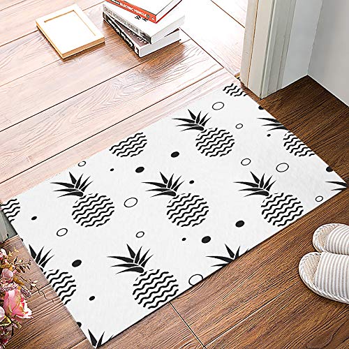 Door Mat for Bedroom Decor, Simple Pineapple Floor Mats, Holiday Rugs for Living Room, Absorbent Non-Slip Bathroom Rugs Home Decor Kitchen Mat Area Rug 18x30 Inch