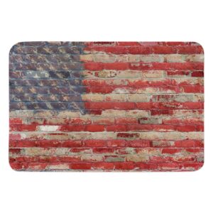 Front Door Mat Floor Mats for Home Decor, Stars and Stripes Memory Foam Runner Entryway Area Rug Non-Slip Absorbent Doormat Washable Rug, 18x30Inch Welcome Mats for Bedroom Decor Living Room Decor