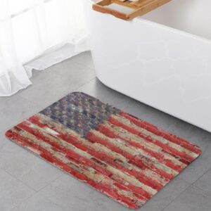 Front Door Mat Floor Mats for Home Decor, Stars and Stripes Memory Foam Runner Entryway Area Rug Non-Slip Absorbent Doormat Washable Rug, 18x30Inch Welcome Mats for Bedroom Decor Living Room Decor