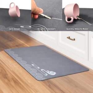 Kitchen Rug/Anti Fatigue Floor Mat Waterproof No-Slip Cushioned Kitchen Floor Mat Kitchen Rugs，Comfort Standing Mats for Home, Sink, Office（Brown）