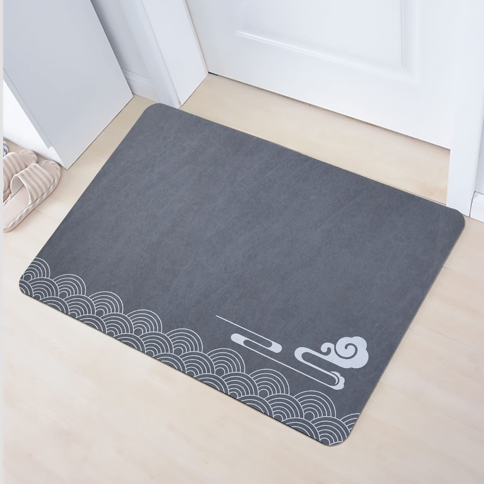 Kitchen Rug/Anti Fatigue Floor Mat Waterproof No-Slip Cushioned Kitchen Floor Mat Kitchen Rugs，Comfort Standing Mats for Home, Sink, Office（Brown）