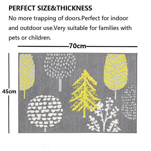 morgantag Indoor Door Mats for Home Entrance,Kitchen Rug Mat Set 2 Pieces17.5 x 27.5/17.5 x 47.5 Non-Slip Absorbent Entrance Rug for Stairs, Entryway, Hallway,Dining Room, Machine Washable Gold