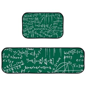 vantaso kitchen floor mat rug math and trigonometry set of 2 cushioned non-slip comfort runner rugs