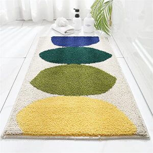 Lemon Bathroom Mat Decor,18''x26'' Fruit Pattern Soft Lemon Floor Rug Microfiber Shaggy Water Absorption Kitchen Rugs Bath Rugs Indoor Rugs