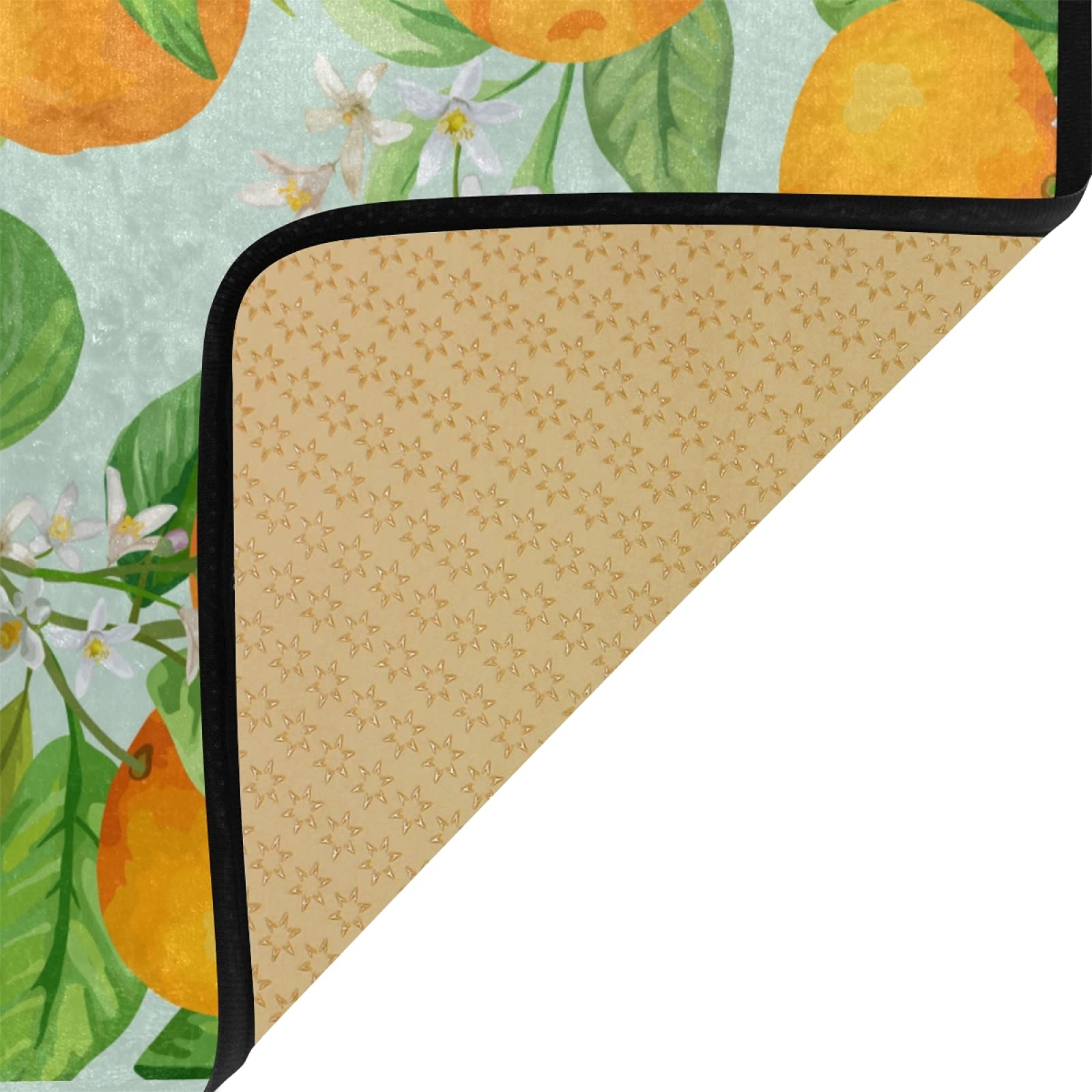 Fresh Orange Tropical Citrus Fruit Kitchen Rugs Floor Mat Anti Fatigue Kitchen Mats Non Skid Washable Bath Rug Runner Doormats Carpet Sink Mat Home Decor 39 X 20 inch