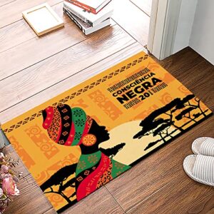 doormat bath rugs non slip black day history african american party month washable cover floor rug absorbent carpets floor mat home decor for kitchen bathroom bedroom (16x24)