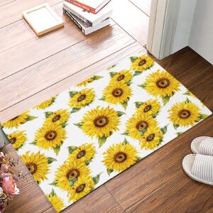 door mat for bedroom decor, sunflowers floor mats, holiday rugs for living room, absorbent non-slip bathroom rugs home decor kitchen mat area rug 18x30 inch