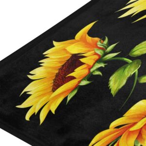 Kitchen Rugs Sunflower Design Non-Slip Soft Kitchen Mats Bath Rug Runner Doormats Carpet for Home Decor, 39" X 20"