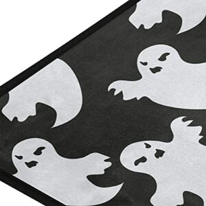 Halloween Ghost Kitchen Rug Non-Slip Black Kitchen Floor Mat Washable Kitchen Carpet Anti Fatigue Kitchen Mat Bath Decor and Accessories 39x20 Inch