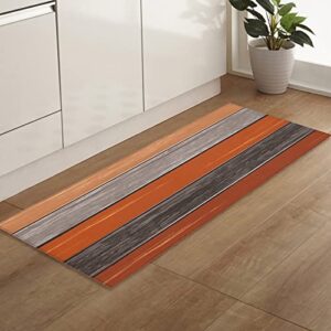 Door mat Bathroom Mat gy Bath Rug Farmhouse Rustic Barn Door Burnt Orange Grey Welcome Mat,Soft Plush Non-Slip Floor Mat Absorbent Runner Rug Fluffy Doormat for Bedroom Living Room Indoor,18x30 inch