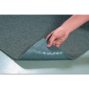 crown demb46gy spaghetti vinyl-loop floor mat, vinyl, 48 x 72, gray