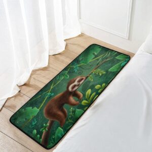 JUMBEAR Sloth Kitchen Rug Non Slip Kitchen Floor Mat Cushioned Comfort Standing Mat 39 x 20 Inch