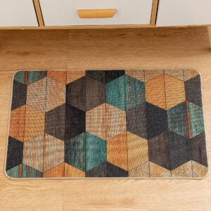 Kitchen Mat Set - Non Skid Kitchen Rugs and Mats Anti Fatigue Kitchen Floor Mats Rubber Back Absorbent Washable Kitchen Rug Set 2 Piece 17''x29''+17''x47'' LISIBOOO