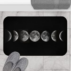 Bath Mat Rug Moon Phase Gothic for Bathroom Floor Mat Small Bathmat Decor Accessories Soft Washable Non Slip Absorbent Kitchen Rugs 18 X 30In