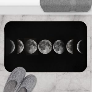 bath mat rug moon phase gothic for bathroom floor mat small bathmat decor accessories soft washable non slip absorbent kitchen rugs 18 x 30in