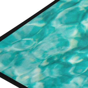 Kitchen Rugs Tropical Zen Plumeria Flower in Turquoise Water Non-Slip Kitchen Mats Bath Runner Rug Doormats Area Mat Rugs Carpet for Home Decor 39" X 20"