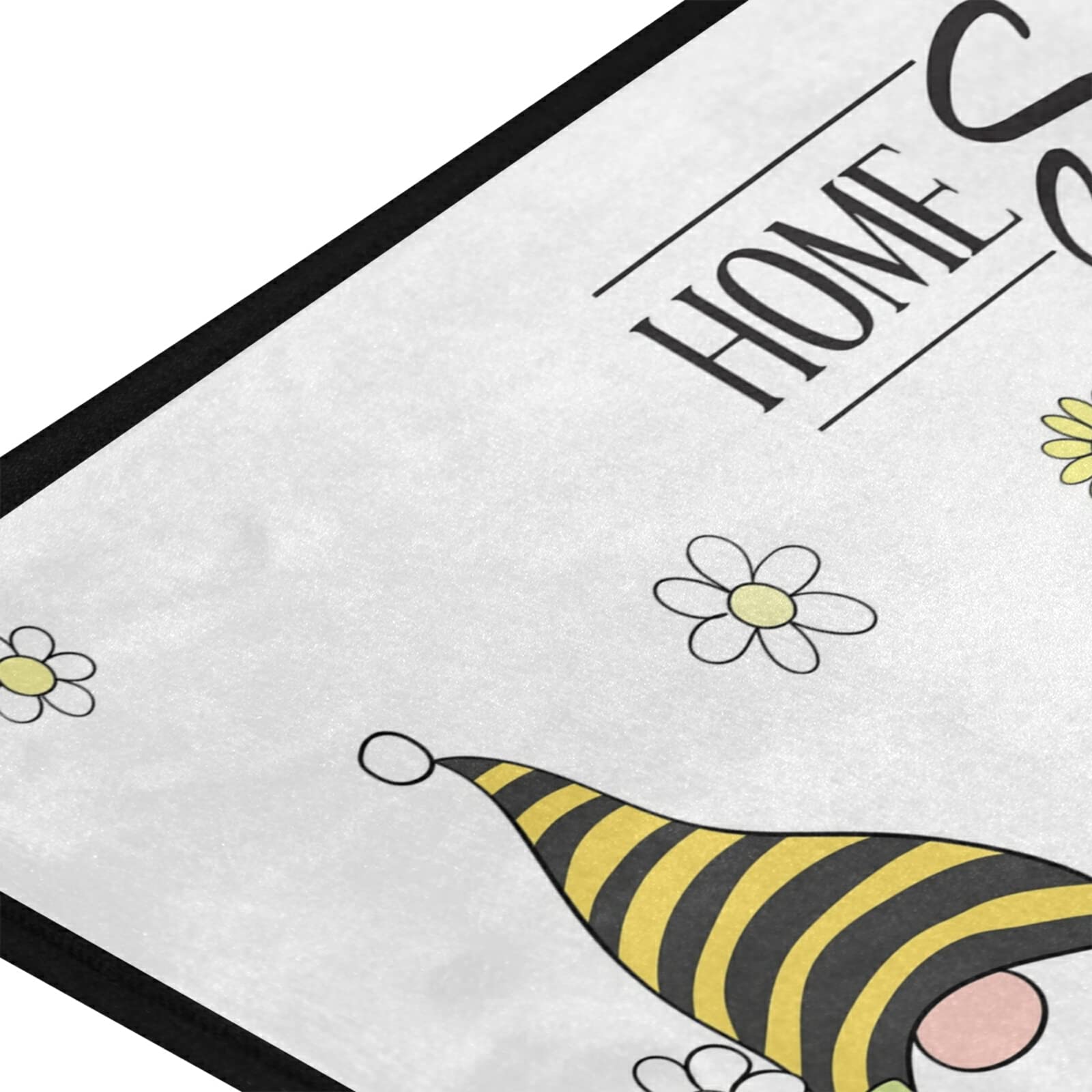 Sunflowers Bee Gnomes Kitchen Rug Spring Summer Autumn Kitchen Mat Runner Rugs Non Slip Floor Door Mats Soft Doormat Carpet Home Decor 39 X 20 Inch