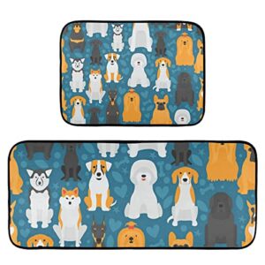 dogs kitchen rugs and mats set 2 piece non slip washable runner rug set of 2 for kitchen floor home sink ladunry office