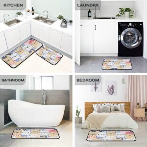 Emelivor Dog Kitchen Rugs and Mats Set 2 Piece Non Slip Washable Runner Rug Set of 2 for Floor Home Kitchen Laundry Decorative