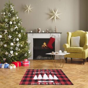 GlowSol Christmas Bath Mat, 16x24 Xmas Diatom Mud Bathroom Rugs Absorbent Floor Mat Quick-Drying Christmas Decorative Doormat Entryway Door Mat Throw Rug Christmas Kitchen Laundry Small Area Rug Deer