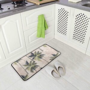 kitchen rugs runner vintage tropical palm trees comfort floor mat bath mats bed desk bathroom area rug long doormat carpet home hotel