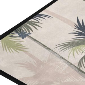 Kitchen Rugs Runner Vintage Tropical Palm Trees Comfort Floor Mat Bath Mats Bed Desk Bathroom Area Rug Long Doormat Carpet Home Hotel