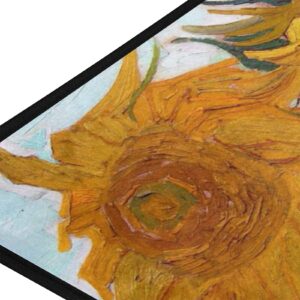 Kitchen Rug Mats Van Gogh Sunflower Bath Rug Runner Doormats Carpet for Home Decor, 39" X 20"