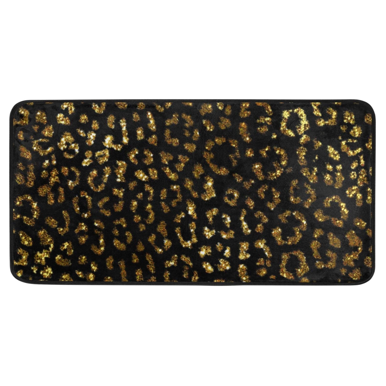 Kitchen Rugs Leopard Print Animal Skin Design Non-Slip Soft Kitchen Mats Bath Rug Runner Doormats Carpet for Home Decor, 39" X 20"