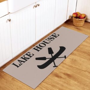lake house personalized kitchen room mat and rug, custom floor mat anti-slip rugs for kitchen, floor home, office, store, laundry