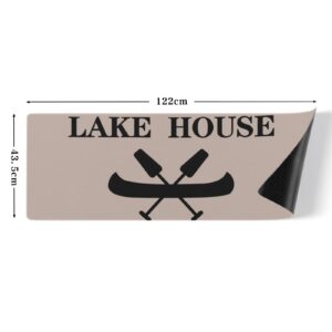 Lake House Personalized Kitchen Room Mat and Rug, Custom Floor Mat Anti-Slip Rugs for Kitchen, Floor Home, Office, Store, Laundry