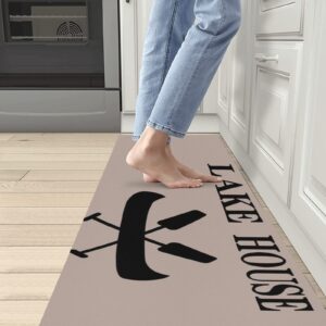 Lake House Personalized Kitchen Room Mat and Rug, Custom Floor Mat Anti-Slip Rugs for Kitchen, Floor Home, Office, Store, Laundry