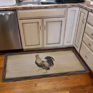 TEALP Laundry Room Decor Floor Rug Farmhouse Rooster Runner Rug for Washhouse Laundry Floor Mat Durable Waterproof Mat Non-Slip Doormat Kitchen Rug 20"x59"