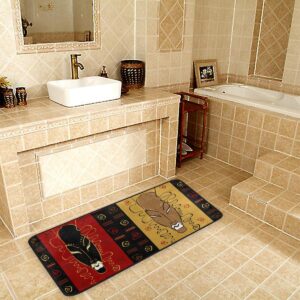 kitchen rug mats 39x20 inch african mask symbol soft doormat bath rugs runner non-slip for home decor