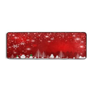 christmas tree snowman runner rug snowflakes red bath rug kitchen mat doormat large runner carpet 72" x 24"