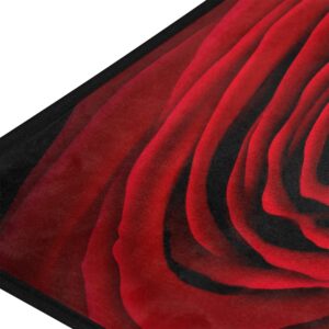 Kitchen Rugs Love Rose Red Flower Design Non-Slip Soft Kitchen Mats Bath Rug Runner Doormats Carpet for Home Decor, 39" X 20"
